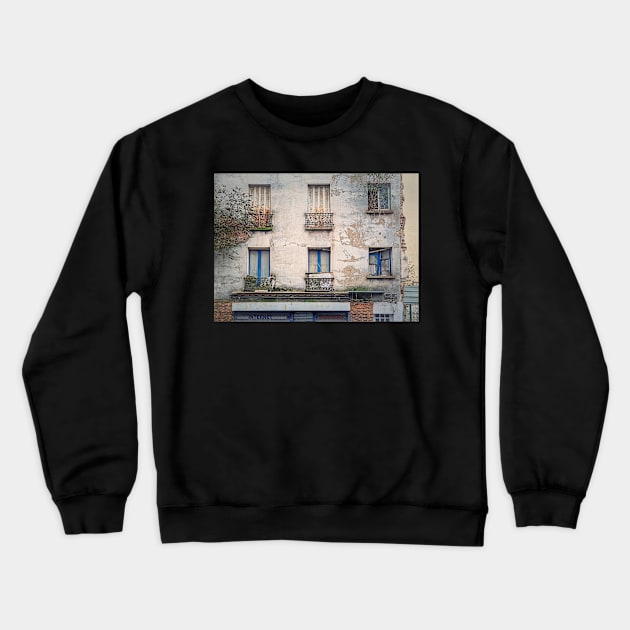 Abandoned building facade Crewneck Sweatshirt by psychoshadow